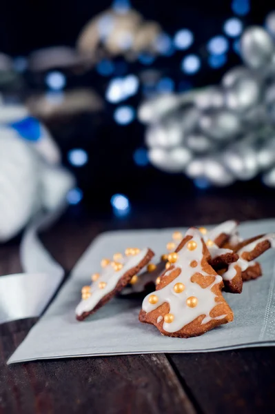 Декоративное рождественское печенье — стоковое фото