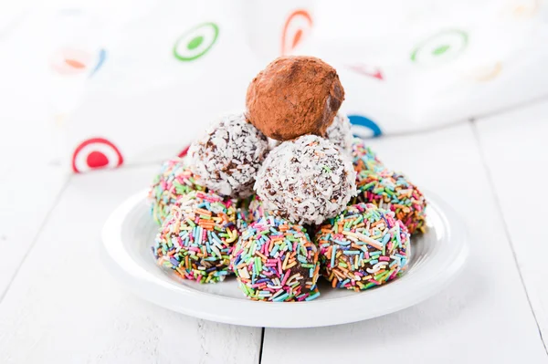renkli çikolata truffles