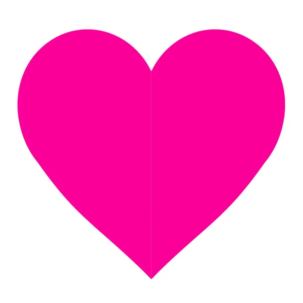 Ροζ Εικονίδιο Της Καρδιάς Απομονωμένο Λευκό Φόντο — Φωτογραφία Αρχείου