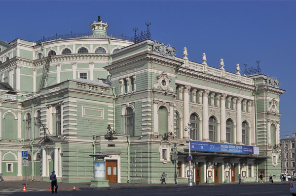 Morning on Theatre Square. Mariinsky Theater of the opera and ballet. St. Petersburg.