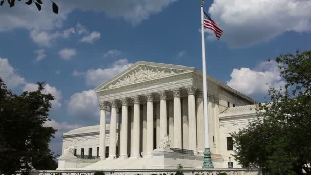 Edificio de la Corte Suprema de Estados Unidos, Washington, DC — Vídeo de stock