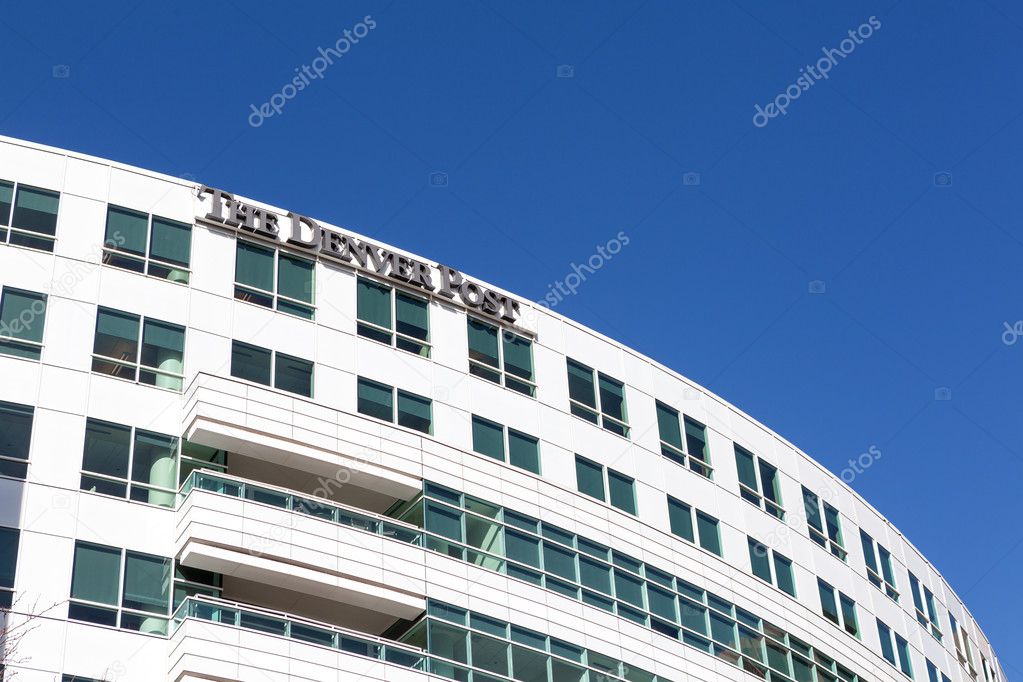 The Denver Post sign on a building