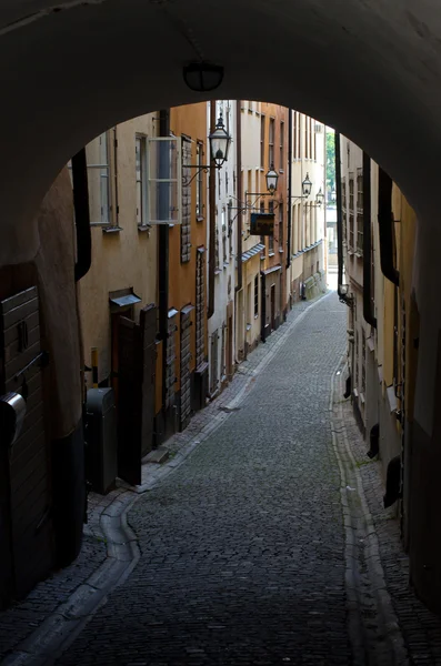 Alte straße, stockholm, schweden — Stockfoto