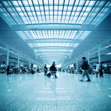 yolcular Hareket Bulanıklığı tren istasyonunda