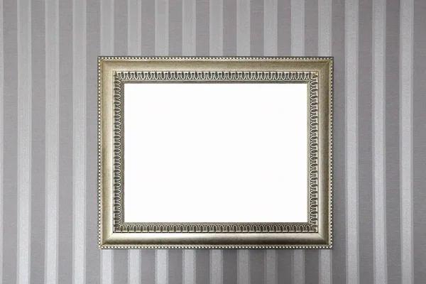 Een metalen frame op de muur — Stockfoto