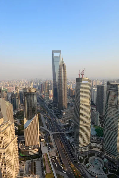 Luchtfoto van shanghai — Stockfoto