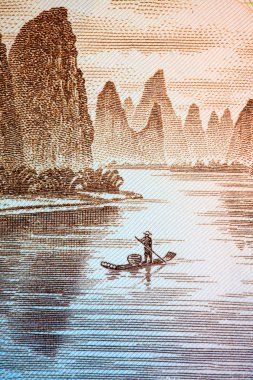 Guilin sahne üzerinde Çin para birimi
