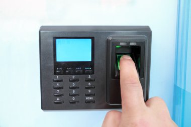 Fingerprint and password lock clipart