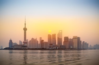 sunrise LuJiaZui skyline shanghai