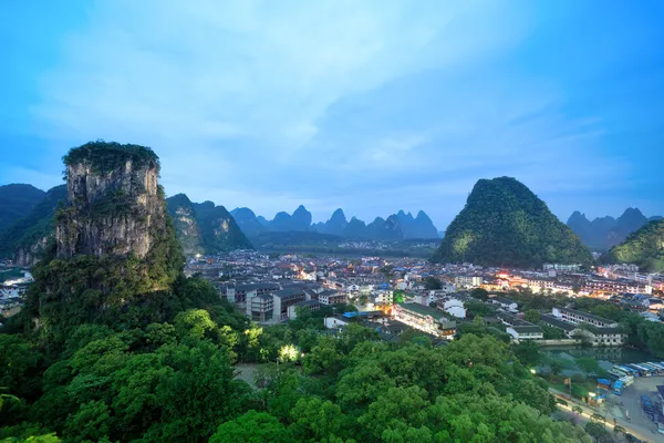 Yangshuo di notte — Foto Stock