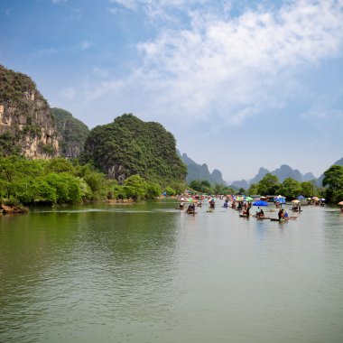 The yulong river rafting clipart