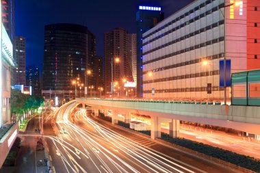 gece şehir karayolu trafik