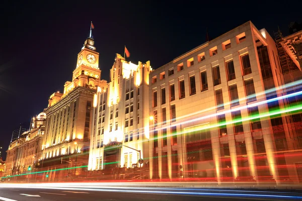 Vacker natt syn på shanghai — Stockfoto