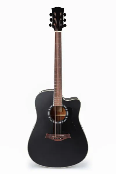 Black acoustic guitar — Stock Photo, Image