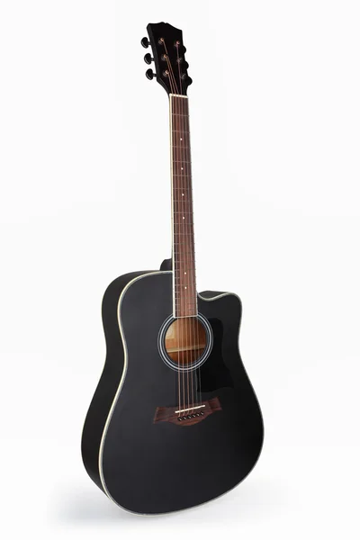 Black acoustic guitar — Stock Photo, Image