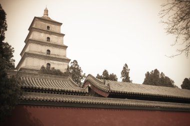 Chinese big wild goose pagoda clipart