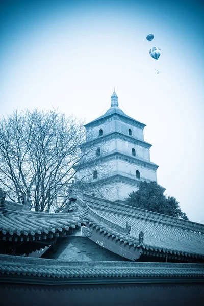 Xian big divoké husy pagoda — Stock fotografie