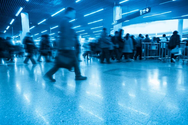 Passengers in subway station — Stock Photo, Image