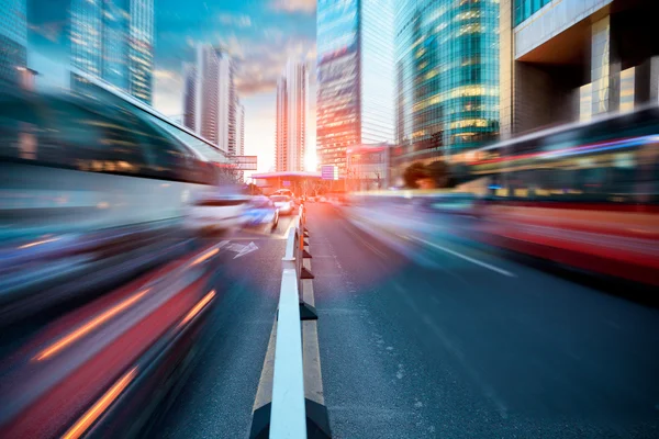 Dynamic street in modern city — Stock Photo, Image