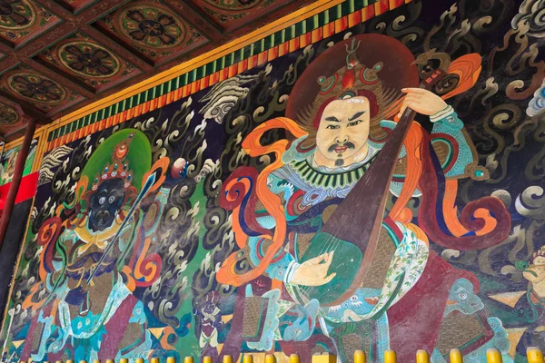 Oude boeddhistische muurschildering — Stockfoto