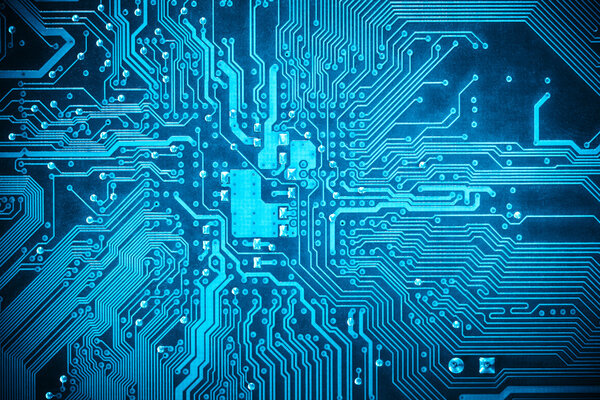 blue circuit board background