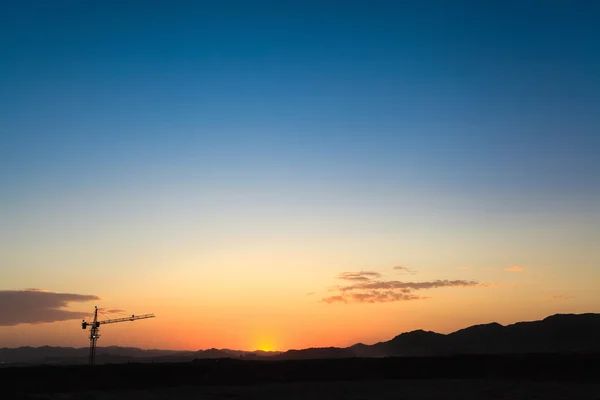 Construction site at dusk — Stock Photo, Image