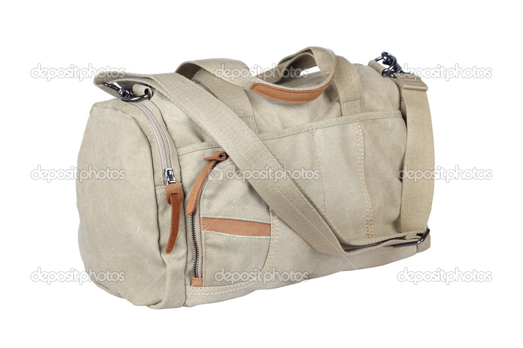canvas travel bag isolated