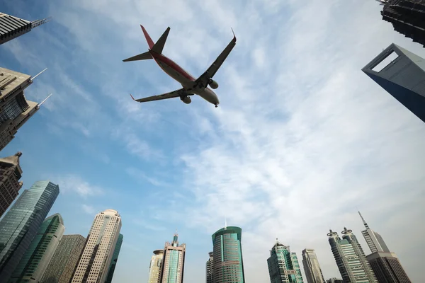 Samolot w Szanghaju — Zdjęcie stockowe