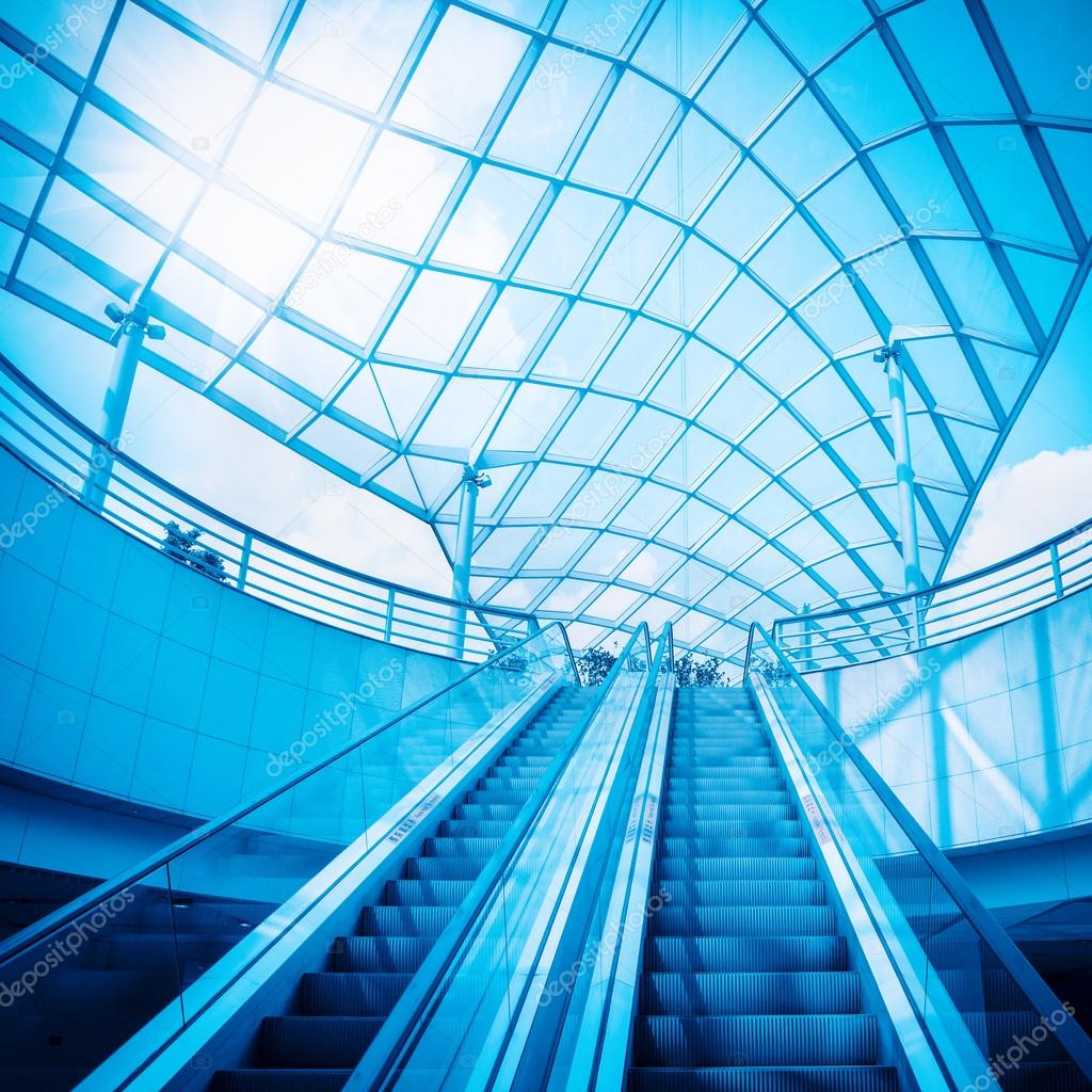 escalator and glass dome