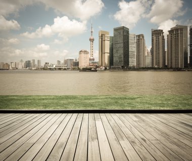 Modern şehrin şehir manzarası