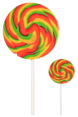 iki lolipop izole
