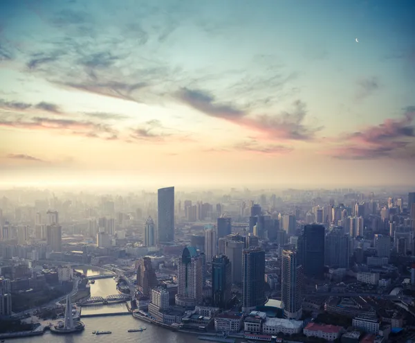 Shanghai al atardecer — Foto de Stock