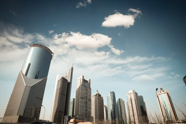 Shanghai skyline van financiële centrum — Stockfoto