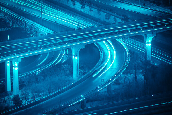 city overpass at night
