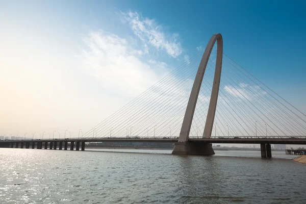 Cable stayed bridge in xian — Stock Photo, Image