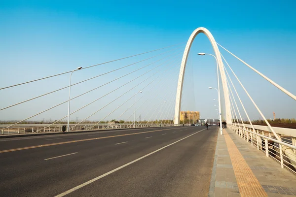 Câble suspendu pont fond — Photo