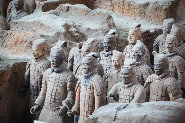 Guerreiros terracota em xian — Fotografia de Stock