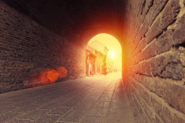 Antik kentin gate Kulesi giriş
