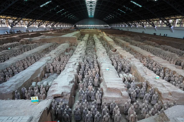 Xian terracotta warriors and horses — Stock Photo, Image