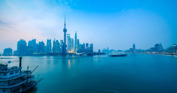 Shanghai amanhecer panorâmico — Fotografia de Stock