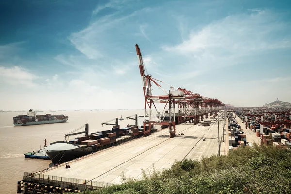 Containerterminal — Stockfoto