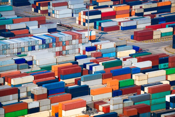 A lot of shipping containers — Stock Photo, Image