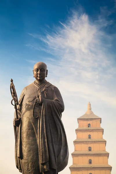 Monnik xuanzang standbeeld — Stockfoto