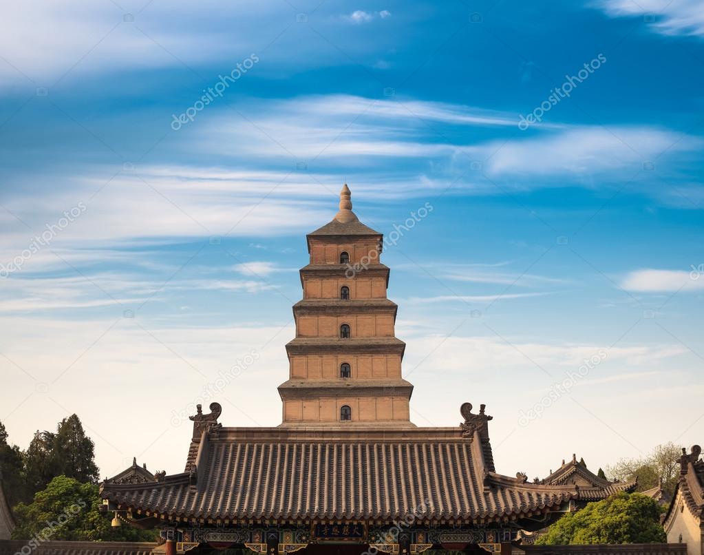 giant wild goose pagoda in sian