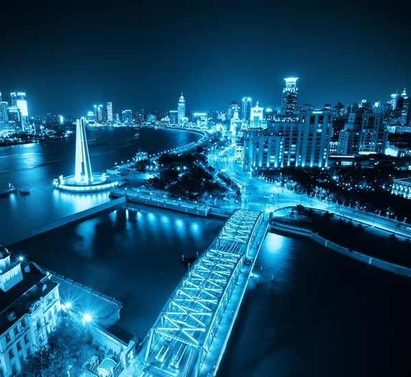 Shanghai Bund om natten – stockfoto