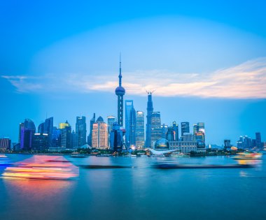 güzel manzarası içinde gece shanghai
