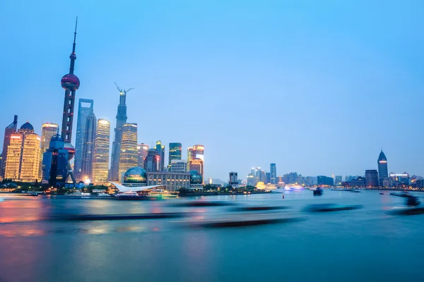 Beautiful shanghai in nightfall — Stock Photo, Image