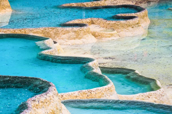 Magical travertine ponds — Stock Photo, Image