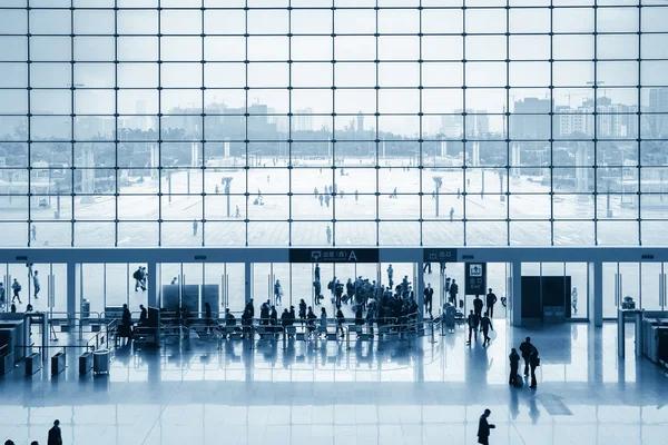 Modern railway station entrance — Stock Photo, Image