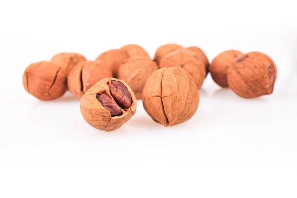 Closeup of the pecan nuts — Stock Photo, Image